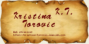 Kristina Torović vizit kartica
